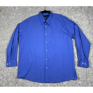 Valerio Garati Mens XL Blue Dress Shirt 17.5 34/35 Career Office Button Up